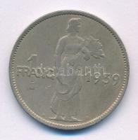 Luxemburg1939. 1Fr Cu-Ni "Sarolta" T:XF Luxembourg 1939. 1 Franc Cu-Ni "Charlotte" C:XF Krause KM#44