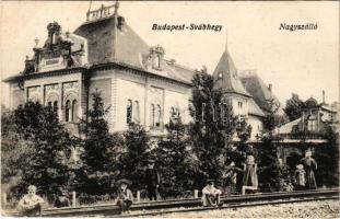 Budapest XII. Svábhegy, Nagyszálloda, gyógyszertár. Vasúti Levelezőlapárusítás 6477. (EK)