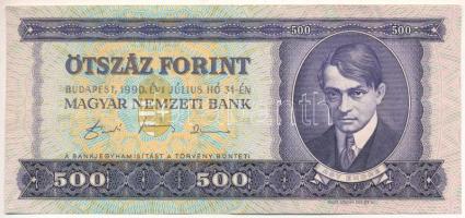1990. 500Ft "E 871 008309" T:F szép papír Adamo F43