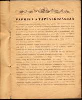 Herczegh Sándorné - Leisen Erzsébet (szerk.): Paprika a konyhában. I. rész. [Bp., 1941], Magyar Fűsz...