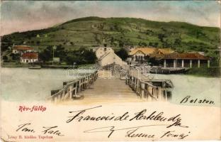 1907 Révfülöp, Part részlet csónakokkal. Löwy B. kiadása (EB)