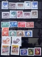 Magyar összeállítás, főleg bélyegzett sorok, darabok, önálló értékek, közte jobb kiadások is, régi é...