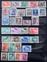 Magyar összeállítás, főleg bélyegzett sorok, darabok, önálló értékek, közte jobb kiadások is, régi é...