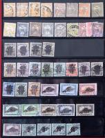 Régi magyar összeállítás a Réznyomattól, sok száz Krajcáros és Turul bélyeggel, majd sok anyag 1945-...