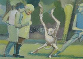 Neuberger István (1953-): Maki. Olaj, farost. Jelzett. Fakeretben. 40x30 cm