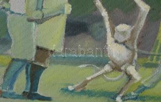 Neuberger István (1953-): Maki. Olaj, farost. Jelzett. Fakeretben. 40x30 cm