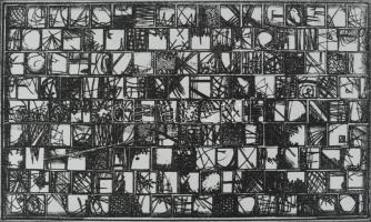 Neuberger István (1953-): Fraktálok, 1987. Litográfia, papír. Jelzett. Művészpéldány EA 3/10 számozással. 23x35 cm