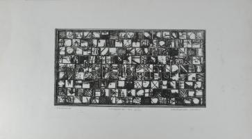 Neuberger István (1953-): Fraktálok, 1987. Litográfia, papír. Jelzett. Művészpéldány EA 3/10 számozá...