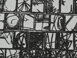 Neuberger István (1953-): Fraktálok, 1987. Litográfia, papír. Jelzett. Művészpéldány EA 3/10 számozá...