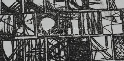 Neuberger István (1953-): Fraktálok, 1987. Litográfia, papír. Jelzett. Művészpéldány EA 3/10 számozá...