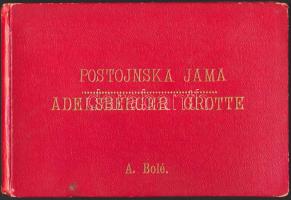 ca 1900 Postojnska Jama - Adelsberger Grotte 12 képes leporello aranyozott egészvászon kötésben   ca 1900 Postojnska Jama - Adelsberger Grotte 12-image leporello in gilded full-cloth binding