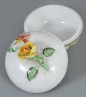 Herendi Kitty mintás bonbonier, rózsán minimális pattogzással, d: 7,5 cm