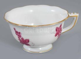 1939 Herendi 2 darab lila szőlőfürt mintás csésze. Jelzett, hibátlan, d: 7,5 cm