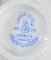 1939 Herendi 2 darab lila szőlőfürt mintás csésze. Jelzett, hibátlan, d: 7,5 cm