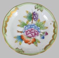 Herendi Viktória mintás ékszeres tálka. Jelzett, hibátlan, d: 9,5 cm