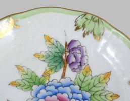 Herendi Viktória mintás ékszeres tálka. Jelzett, hibátlan, d: 9,5 cm