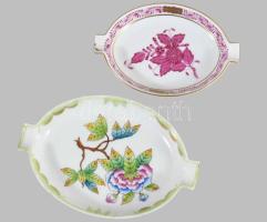 Herendi VBO és Apponyi mintás hamuzó, jelzett, kopással, h: 11-13 cm