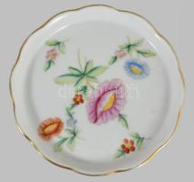 Herendi 3 darab ékszeres tál klf mintákkal, jelzett, kopással, h: 9,5 cm alatt