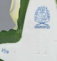 Herendi sárga rózsa. Jelzett, kis kopással, 8x9 cm