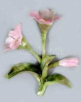 Herendi plasztikus virág. Jelzett, minimális pattogzással, 10x9 cm