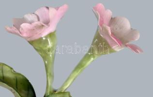 Herendi plasztikus virág. Jelzett, minimális pattogzással, 10x9 cm