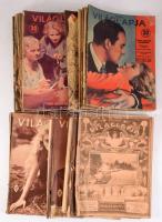 1924-1944 Tolnai Világlapja összesen 52 db száma, közte 1924-es karácsonyi szám, II. világháborús számok, stb. Változó állapotban, közte sérült darabok is.