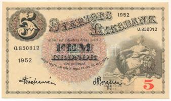 Svédország 1952. 5K T:XF Sweden 1952. 5 Kronor C:XF Krause P#33