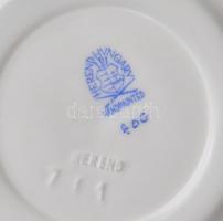 Herend Apponyi rust mintás csésze és csészealj. Jelzett, csészén gyári tűzhibával, d: 11,5 cm, m: 5 ...