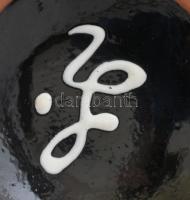 Retró kerámia váza, jelzett, hibátlan, m: 18 cm