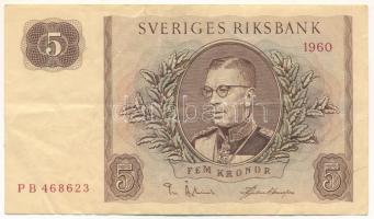 Svédország 1960. 5K "PB 468623" T:F szép papír Sweden 1960. 5 Kronor "PB 468623" C:F fine paper Krause P#42e