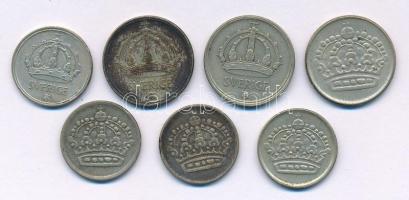 Svédország 1949-1956. 25ö Ag (3xklf) + 1950-1959. 10ö Ag (4xklf) T:XF,VF patina
Sweden 1949-1956. 2...