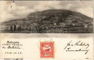 1907 Badacsony. Kiadja Kampmann &amp; Co. TCV card + "BALATON SZENT GYÖRGY - UKK 197 A" vasúti mozgóposta bélyegző (EB)