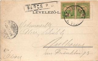 Barcs, Barcstelep; Hajó- és vasútállomás. Mautner M. Béla kiadása + "BROD - NAGY-KANIZSA 26. SZ...