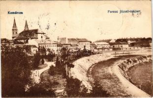 1920 Komárom, Komárno; Ferenc József rakpart. Vasúti levelezőlapárusítás 261. / quay (EK)