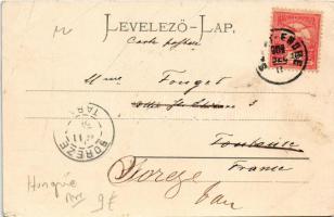 1901 Szentendre, látkép. H. V. + "Eugen Dumtsa Szent-Endre" (EK)