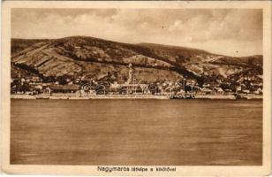 1929 Nagymaros, látkép a kikötővel. Hévárt József kiadása (EK)
