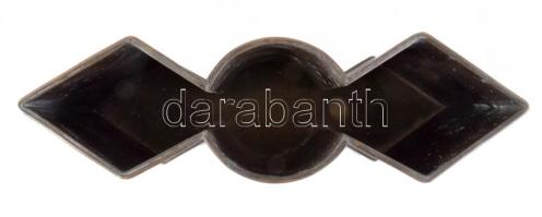 Antik japán réz váza. cca 19. sz. második fele, életkép jelenetekkel díszített, sérüléssel, 25x12 cm...