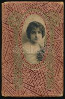 1938-1958 Huszár Mária tótkomlósi lány emlékkönyve, benne számos bejegyzéssel (néhány későbbi bejegyzés már saját lányától), aláírásokkal