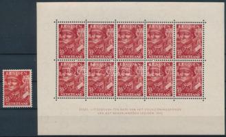 Hollandia 1942 Légió bélyeg és kisív Mi 402