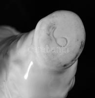 Fehérmázas porcelán uszkár figura, számozott, hibátlan, 17x18 cm