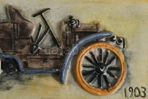 Olasz autómintás plakett, 9x17 cm