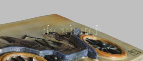 Olasz autómintás plakett, 9x17 cm