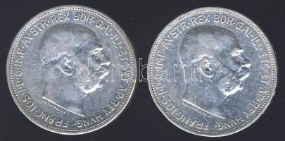 Ausztria 1912. 2K Ag (2x) T:2/3 ph.