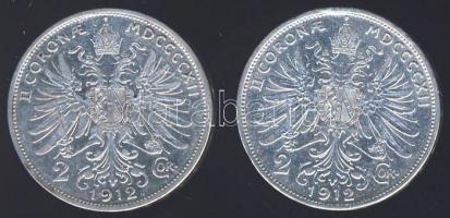 Ausztria 1912. 2K Ag (2x) T:2/3 ph