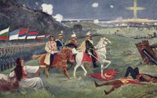Ferdinand I liberating Serbia and Macedonia in 1912 s: Popov