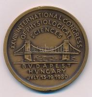 Borsos Miklós (1906-1990) 1980. "XXVIII. International Congress of Physiological Sciences Budapest Hungary July 13-19 1980 (XXVIII. Fiziológiai Tudományok Nemzetközi Kongresszusa Budapest)" kétoldalas bronz emlékérem (60mm) T:AU