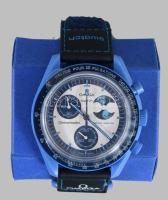 Omega X Swatch - Moonswatch - Mission to The super Blue Moon férfi karóra. Működik, leírással, díszd...