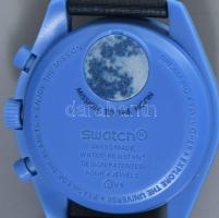 Omega X Swatch - Moonswatch - Mission to The super Blue Moon férfi karóra. Működik, leírással, díszd...