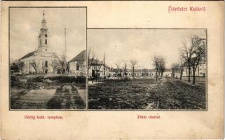 1913 Kúla, Bács-Kula, Kula; Görögkatolikus templom, Fő tér. Kósa György kiadása / Greek Catholic church, main square (fl)
