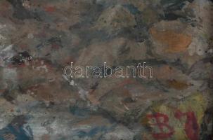 BJ vagy BI jelzéssel: Tabáni részlet. Olaj, papír, jelzett, fakeretben, 35×24 cm